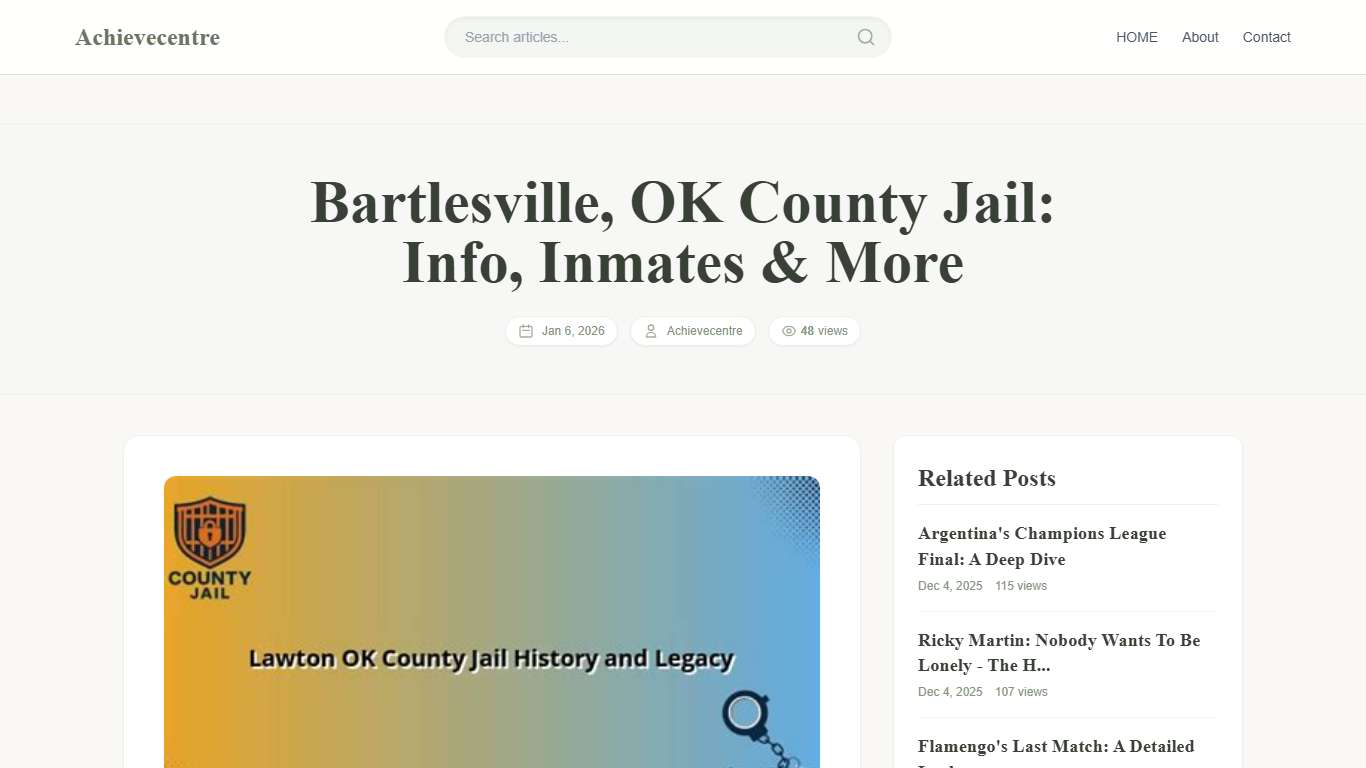 Bartlesville, OK County Jail: Info, Inmates & More